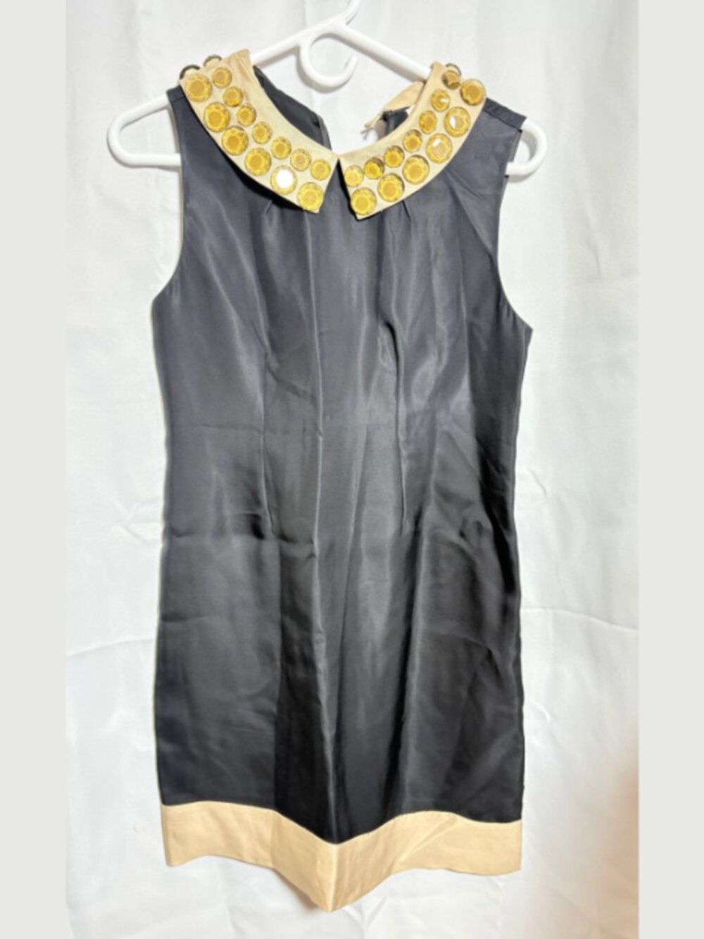 Kate Spade New York Harlow Jeweled Bijou Peter Pan Collar Dress Size 4